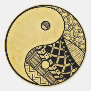 Adesivo Redondo Yin yang