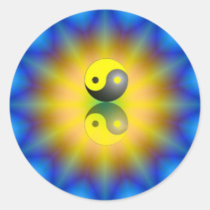 Adesivo Redondo Yin Yang