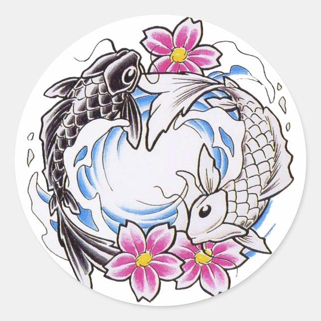 Adesivo Redondo Yin Yang (Frente)