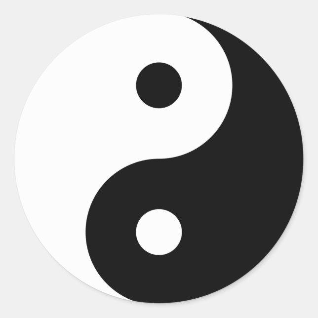 Adesivo Redondo Yin & Yang (Frente)
