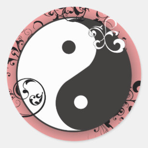 Adesivo Redondo Yin-Yang com rolagem