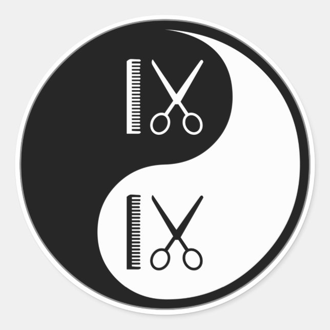 Adesivo Redondo Yin Yang Cosmetology (Frente)