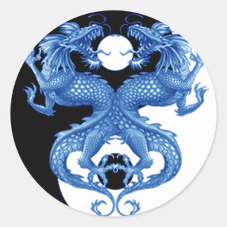 Adesivo Redondo Yin Yang Dragon 2