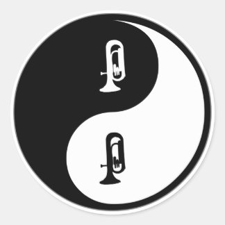 Adesivo Redondo Yin Yang Euphonium