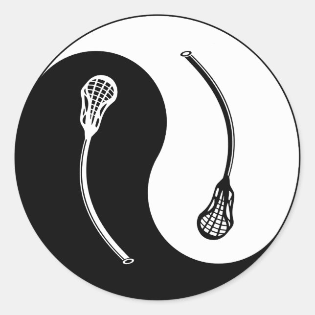 Adesivo Redondo Yin Yang Lacrosse (Frente)