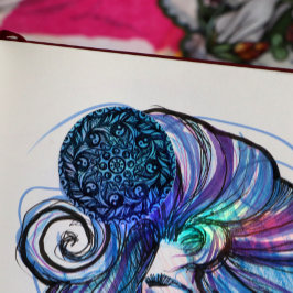 Adesivo Redondo Yin Yang Mandala Nature Floral Mandalas