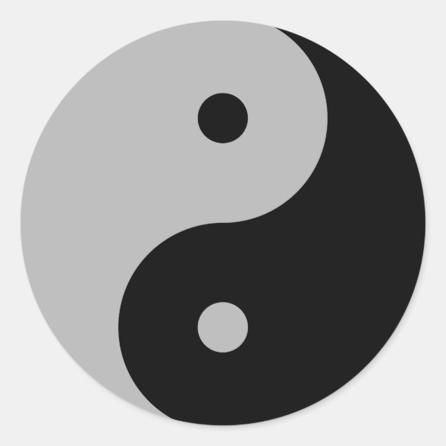 Adesivo Redondo Yin Yang - preto (Frente)