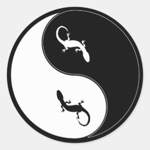 Adesivo Redondo Yin Yang Salamander