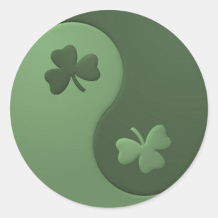 Adesivo Redondo Yin Yang Shamrocks