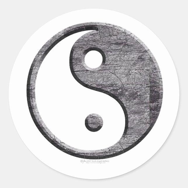 Adesivo Redondo Yin Yang Stickers (Frente)