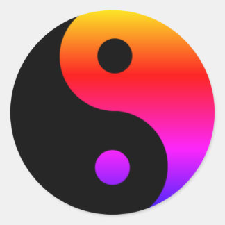 Adesivo Redondo Yin Yang Stickers Personalizados