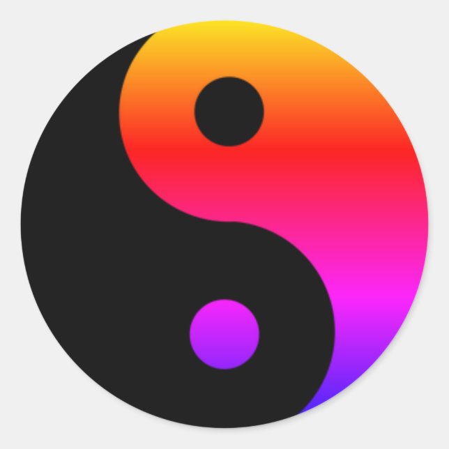 Adesivo Redondo Yin Yang Stickers Personalizados (Frente)