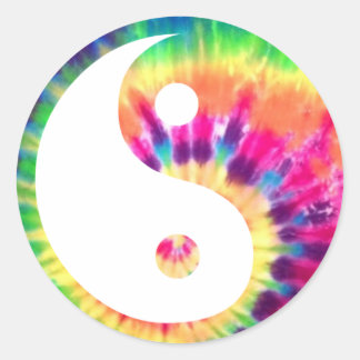 Adesivo Redondo Yin-Yang Tie Dye