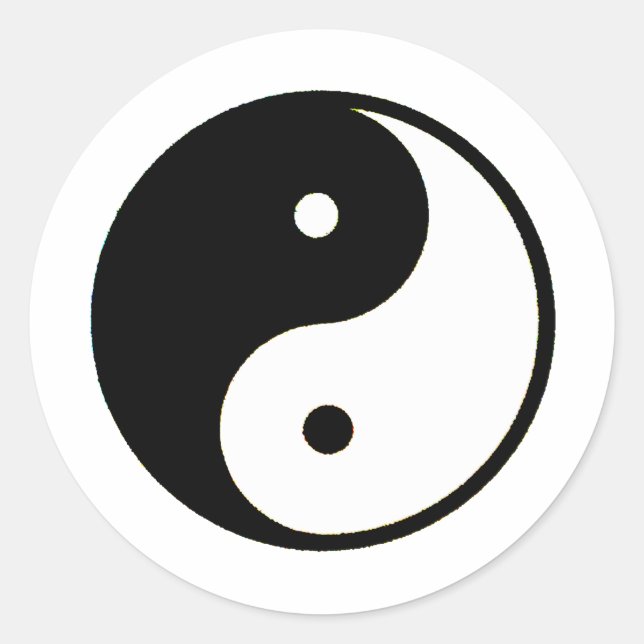 Adesivo Redondo Yin Yang transp O MUSEUM Zazzle Gifts (Frente)