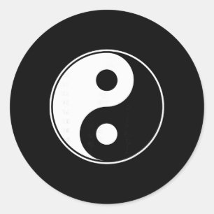 Adesivo Redondo Yin Yang Yoga Namaste Omm Budista Zhen Espiritual