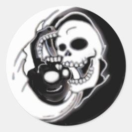 Adesivo Redondo Ying Yang Grim Reaper