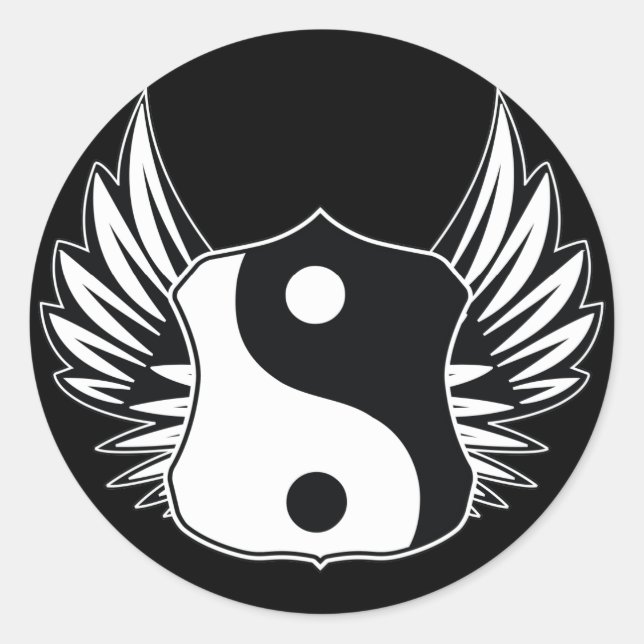 Adesivo Redondo Ying Yang Wings (Frente)