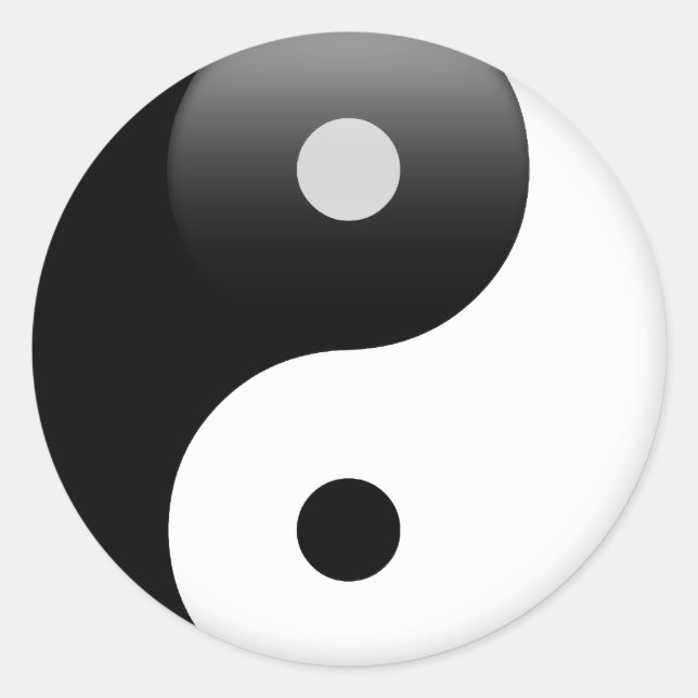Adesivo Redondo Ying Yang - Yin e Yang Taoism (Frente)