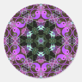 Adesivo Redondo YinYang Hexagon Sticker