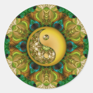 Adesivo Redondo YinYang Mandala