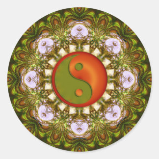 Adesivo Redondo YinYang Mandala Scopes Sticker