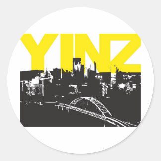 Adesivo Redondo Yinz Pittsburgh