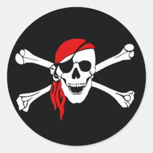 Adesivo Redondo Yo Ho Pirate Sticker 2