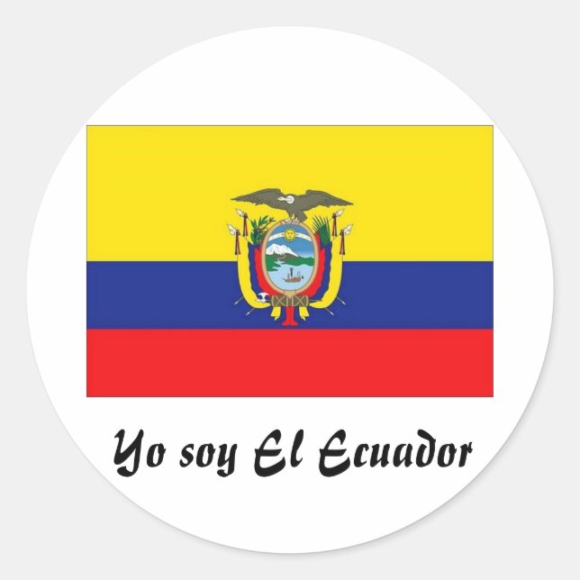 Adesivo Redondo Yo soy El Equador (Frente)