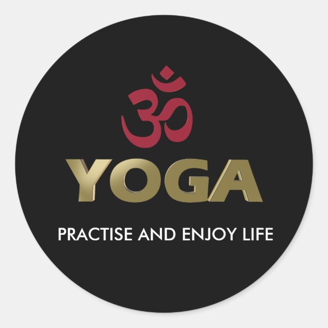 Adesivo Redondo Yoga (Frente)