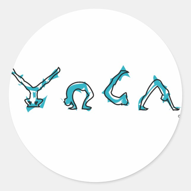 Adesivo Redondo Yoga (Frente)
