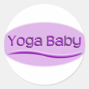 Adesivo Redondo Yoga Baby Roxo