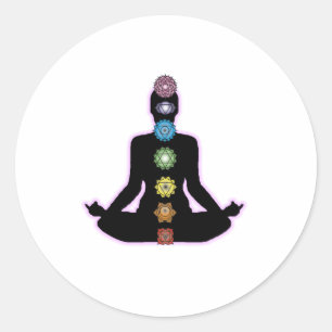 Adesivo Redondo Yoga Chakras