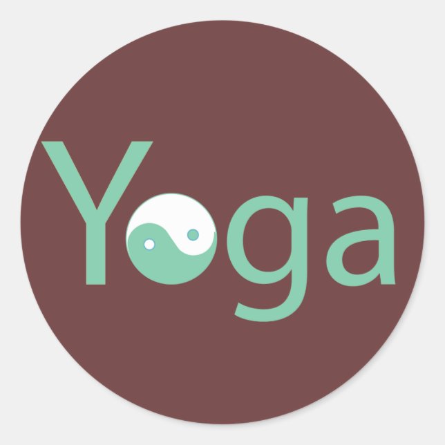 Adesivo Redondo Yoga com Yin Yang (Frente)