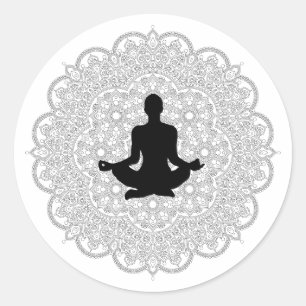 Adesivo Redondo YOGA, Encontre-Se 