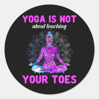 Adesivo Redondo Yoga Lover | Yoga Não Se Refere A Toques