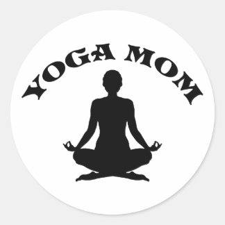 Adesivo Redondo Yoga Mãe