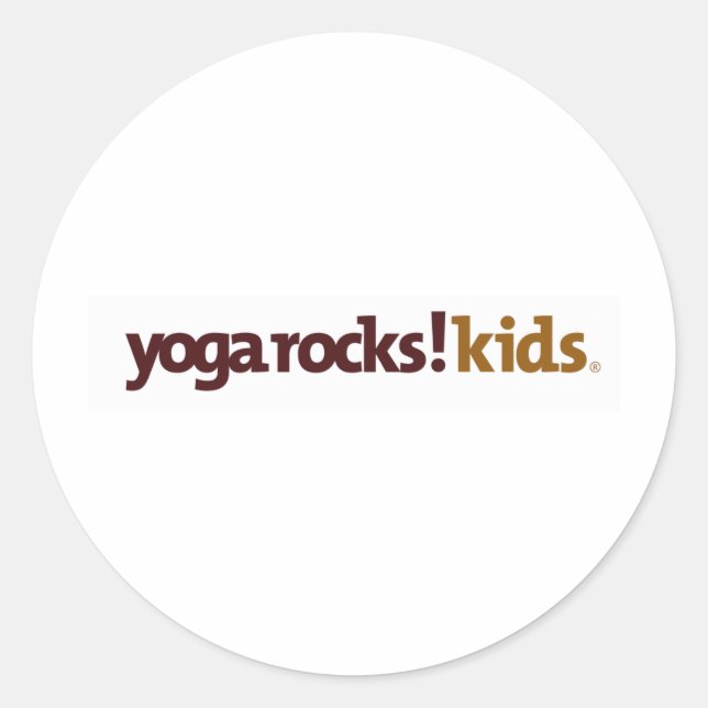 Adesivo Redondo Yoga Rocks! Roupa (Frente)