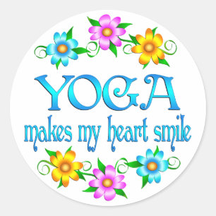 Adesivo Redondo Yoga Smile