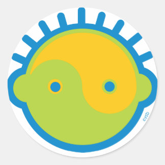 Adesivo Redondo Yoga Speak Baby : Big Boy Yin-Yang