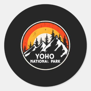 Adesivo Redondo Yoho National Park Canada Mountain Trees Camg Hiki