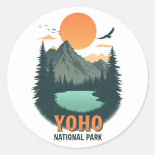 Adesivo Redondo Yoho National Park Vintage