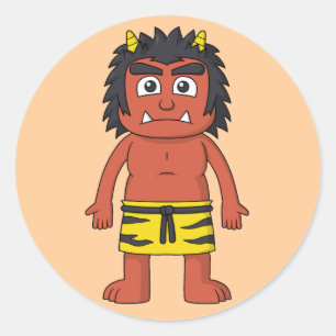 Adesivo Redondo Yokai Oni (ovelha)