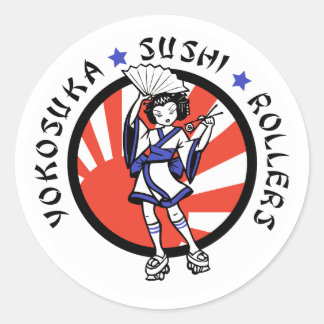 Adesivo Redondo Yokosuka Sushi Rollers Stickers