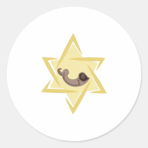 Adesivo Redondo Yom Kippur Horn