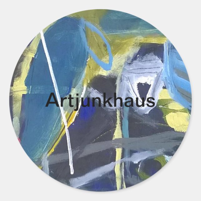 Adesivo Redondo Yoni Whip-Stick Abstrato Jeff Hankamer Artjunkhaus (Frente)