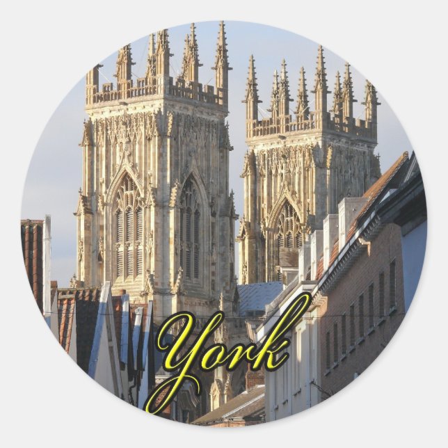 Adesivo Redondo York Minster England (Frente)