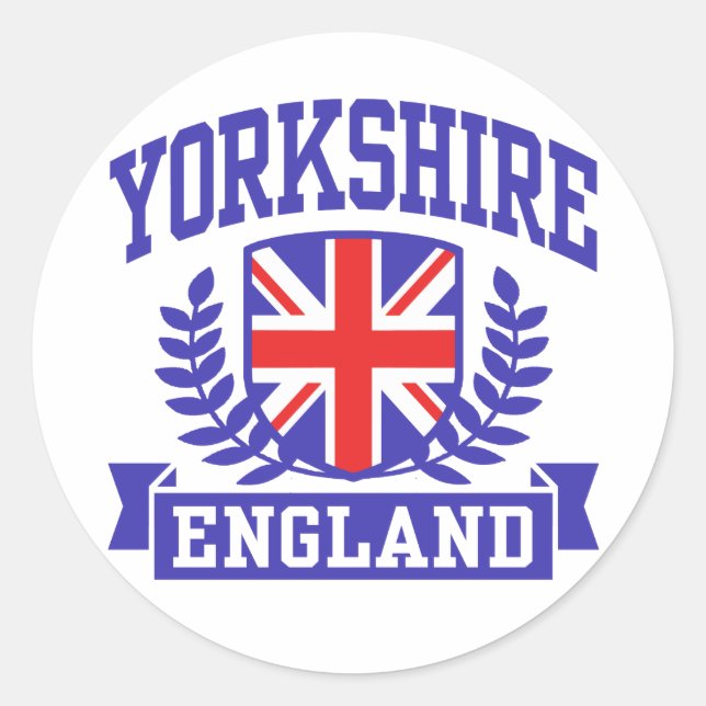 Adesivo Redondo Yorkshire Inglaterra (Frente)