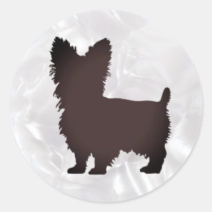 Adesivo Redondo Yorkshire Terrier