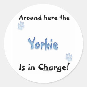 Adesivo Redondo Yorkshire Terrier Charge Sticker