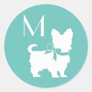 Adesivo Redondo Yorkshire Terrier Dog Puppy Yorkie